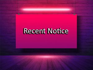 Recent Notice